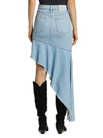 The Crinkle Cut Denim Skirt