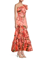 Pria Floral One-Shoulder Dress