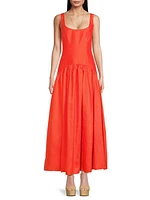 Ridge Drop-Waist Maxi Dress