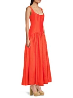 Ridge Drop-Waist Maxi Dress