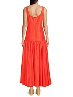 Ridge Drop-Waist Maxi Dress