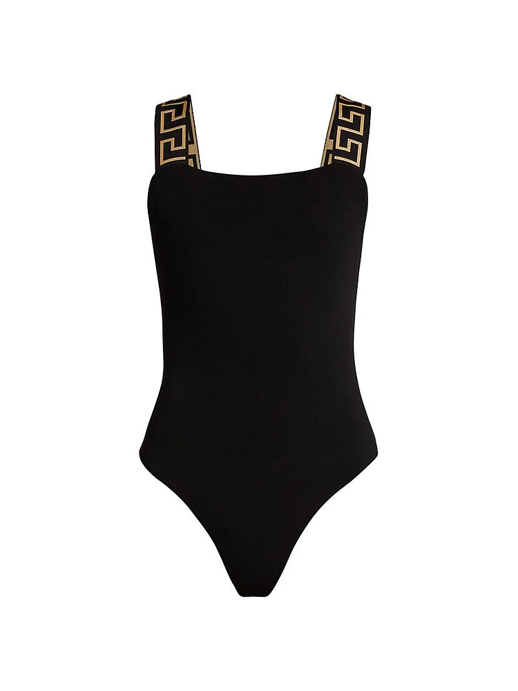 Greek Key Strap Bodysuit