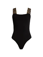 Greek Key Strap Bodysuit