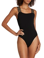 Greek Key Strap Bodysuit