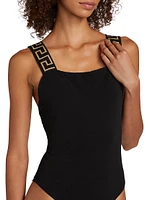 Greek Key Strap Bodysuit