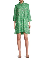 Deauville Printed Mini Shirtdress