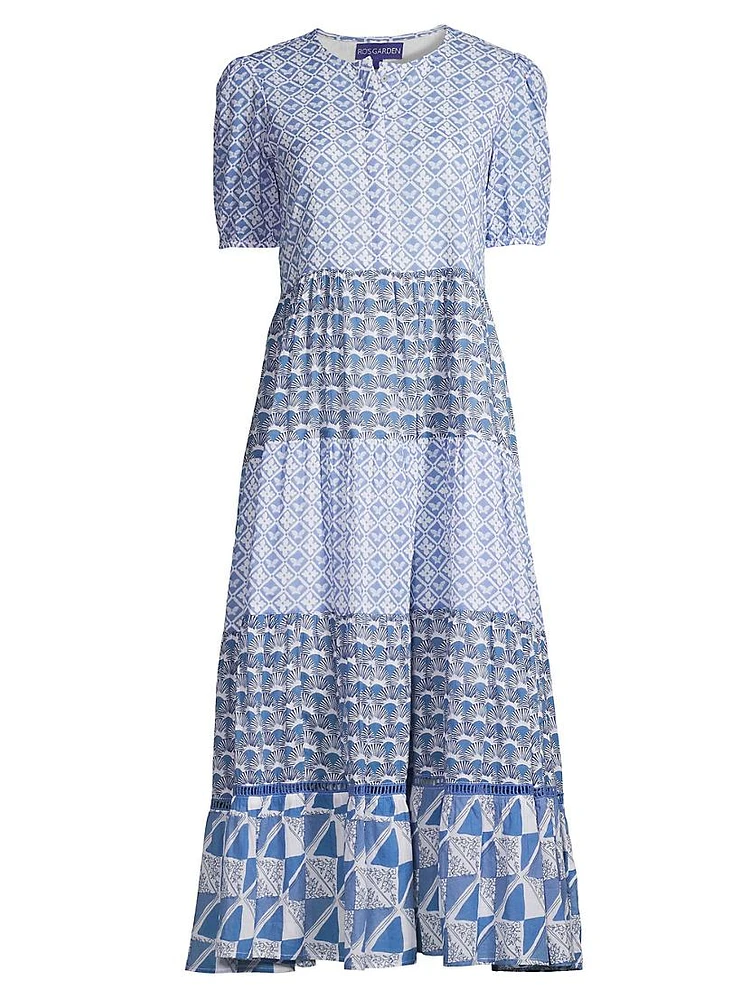 Daphne Printed Cotton Midi-Dress