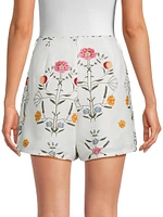 Sastria Floral High-Rise Shorts