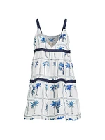 Pascal Printed Linen-Cotton Minidress