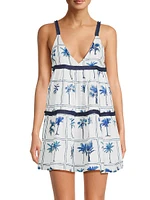 Pascal Printed Linen-Cotton Minidress