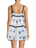 Pascal Printed Linen-Cotton Minidress