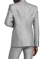 Peak-Lapel One-Button Suit Jacket