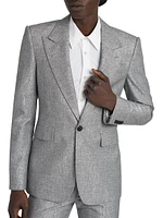 Peak-Lapel One-Button Suit Jacket