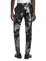 Wax Flower Cotton-Blend Cigarette Trousers