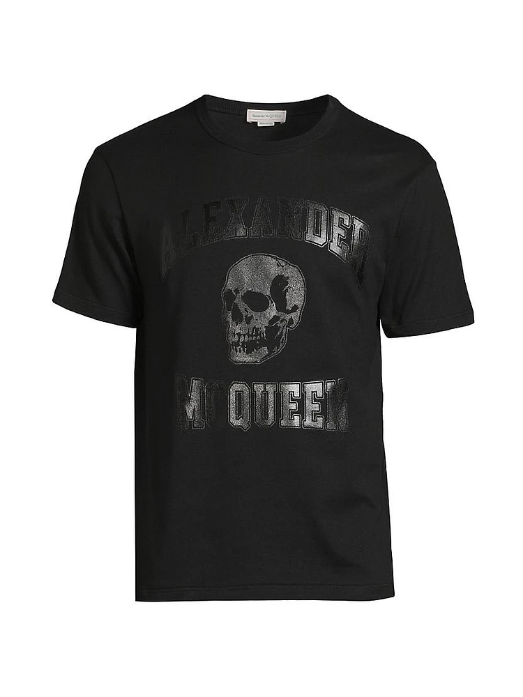 Skull Logo Cotton T-Shirt