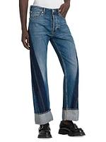 Twisted Straight-Leg Jeans