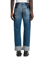 Twisted Straight-Leg Jeans