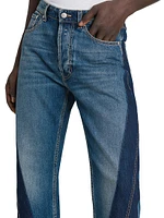 Twisted Straight-Leg Jeans