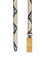 Axel Snake-Printed Leather Belt