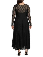 Lace Long-Sleeve Maxi Dress