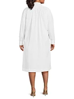 Marion Cotton Tie-Neck Midi-Dress