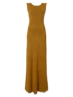 Silvia Silk Bouclé Maxi Dress