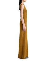 Silvia Silk Bouclé Maxi Dress