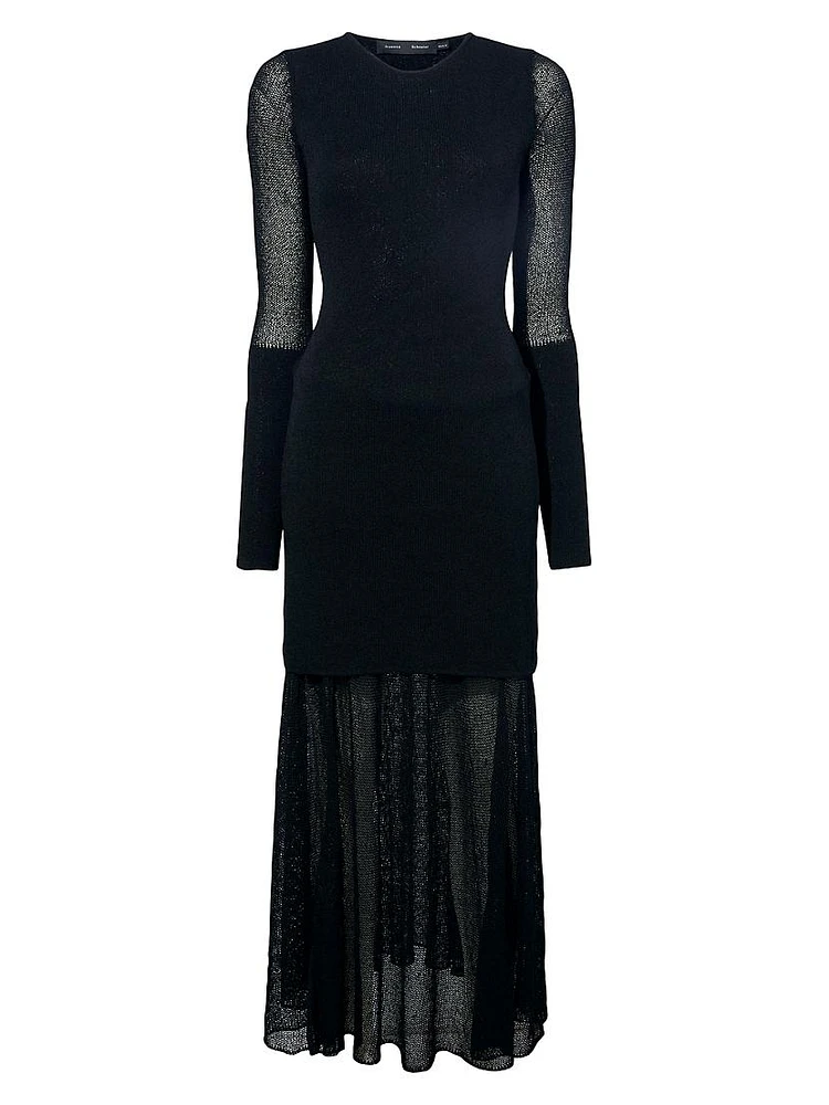 Anita Long-Sleeve Knit Maxi Dress