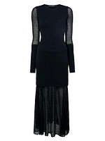 Anita Long-Sleeve Knit Maxi Dress