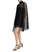 Floral Lace Cape Minidress