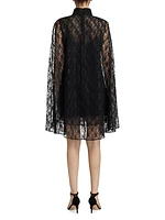 Floral Lace Cape Minidress