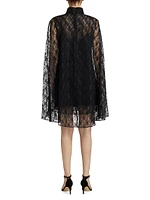 Floral Lace Cape Minidress