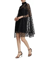 Floral Lace Cape Minidress