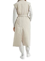 Techno Canvas Sleeveless Trenchcoat