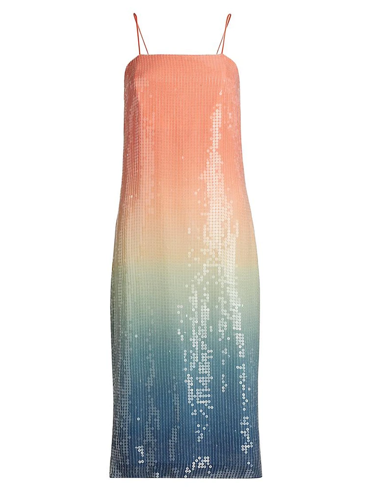 Sequined Ombré Slip Dress