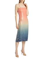 Sequined Ombré Slip Dress
