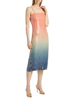 Sequined Ombré Slip Dress