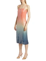 Sequined Ombré Slip Dress