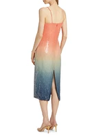 Sequined Ombré Slip Dress