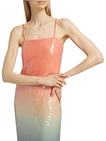 Sequined Ombré Slip Dress