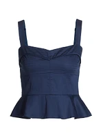 Carnegie Cotton-Blend Peplum Top