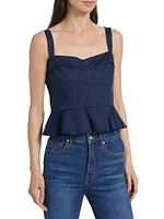 Carnegie Cotton-Blend Peplum Top