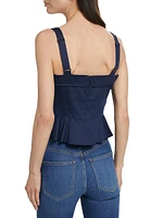 Carnegie Cotton-Blend Peplum Top