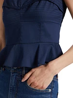 Carnegie Cotton-Blend Peplum Top