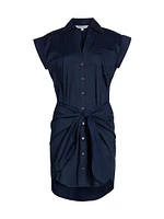 Aimee Cotton-Blend Tie-Waist Shirtdress