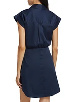 Aimee Cotton-Blend Tie-Waist Shirtdress