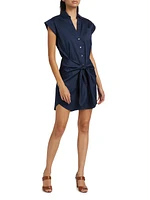 Aimee Cotton-Blend Tie-Waist Shirtdress