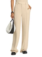 Weyes Crepe Straight-Leg Pants