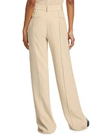 Weyes Crepe Straight-Leg Pants