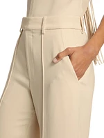 Weyes Crepe Straight-Leg Pants